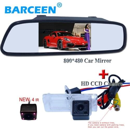 Plastic shell 4.3"car mirror monitor with car parking camera fit for Renault Fluence/Dacia Duster/Megane 3/ for Nissan Terrano