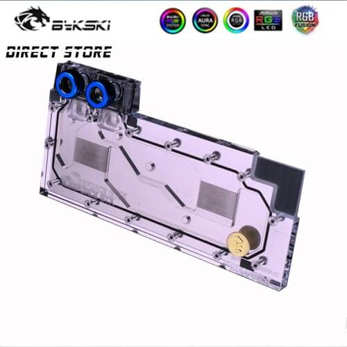 Bykski GPU Water Block Full Coverage Copper Block For NVIDIA Tesla K80M Foundation VGA Cooler Water Cooling A-RGB N-TESLA-K80-X