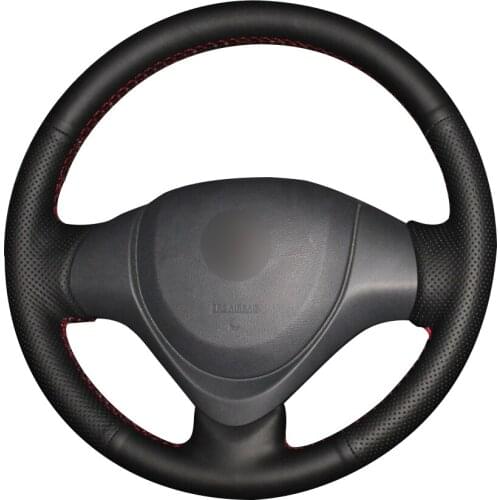 Black Synthetic Leather Car Steering Wheel Cover for Suzuki Jimny 2015