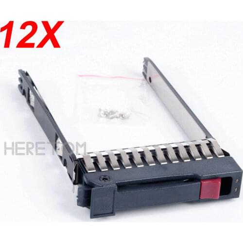 Heretom 12pcs 2.5" SFF HDD Tray Caddy Bracket 500223-001 for HP ProLiant Server G4 G5 DL380 DL360 DL385 ML370 ML350 ML570 G6 G7