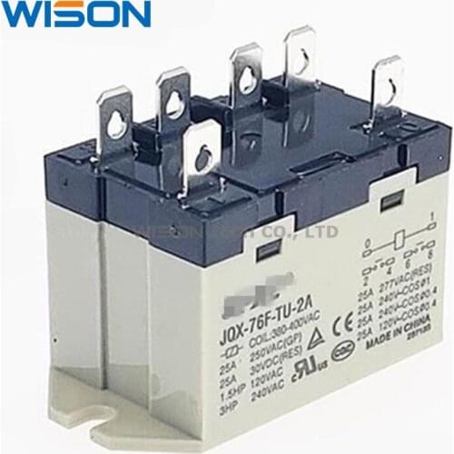 JQX-76F-TU-2A 380-400VAC High power relay 25A 100% original