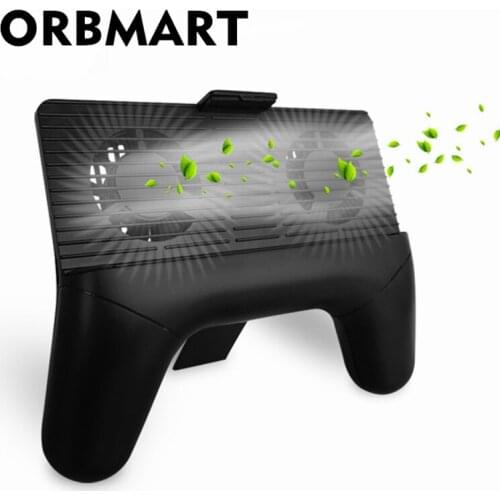 ORBMART 3 in 1 Multifunction Mobile Phone Radiator Game Controller Cooling Fan Holder Support Stand Power Bank For 4-6 inch
