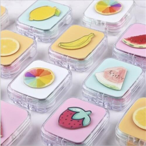 1PC DIY Invisible Care Box Fruit Patch Contact Lens Case Contact Lens Box Care Box Cute Fruit Contact Lens Case New