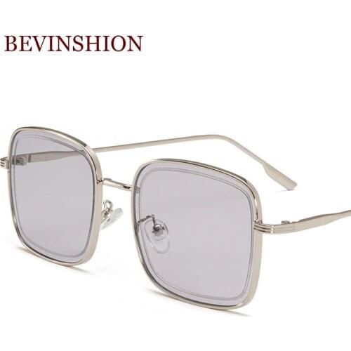 New 2020 metal sun glasses vintage square frame sun glasses men oversized fashion Vacation glasses women retro brand design