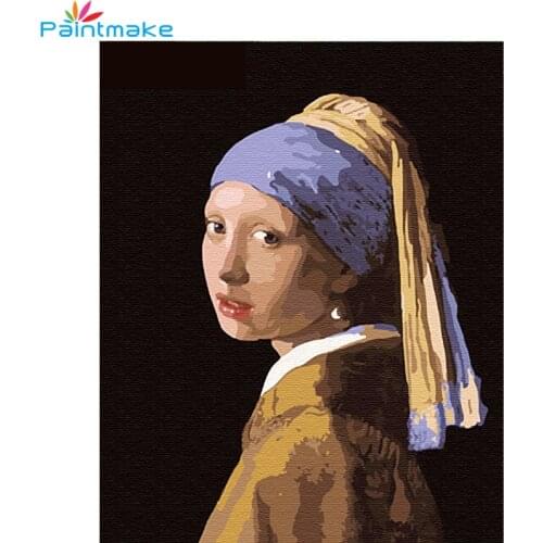 Paintmake portrait DIY Painting By Numbers Drawing Kits oil hand Painted On Canvas Unique For Home decor Art gifts G223