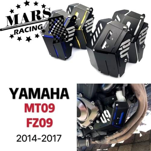 Motorcycle Radiator Water Cooling Tank Reservoir Bezel Side Protection Cover Guard For YAMAHA MT-09 FZ-09 MT09 FZ09 2014-2017