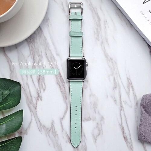 Newest Genuine Leather Watch band Strap For Apple Watch Band Series 1 2 3 38mm 42mm 40mm 44mm watchbands For Apple Series 4