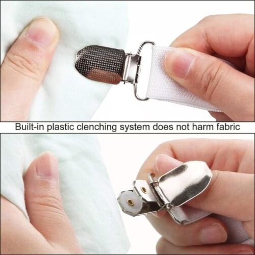 Six Sided Adjustable Bed Quilt Sheet Grippers Clips Fasteners Slip Proff Holder Elastic Bands Crissocross Suspenders Round E56C