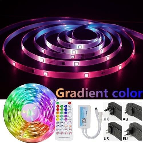 LED Strip Lights RGB 5050 Streamer Waterproof Lamp Flexible Tape Diode Bluetooth luces led 5M 10M DC12V Streamer For Room