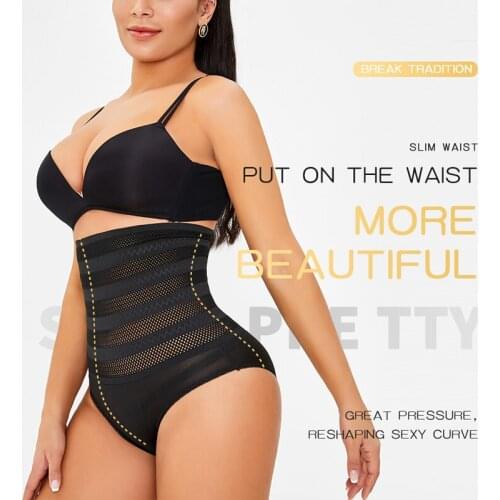 Womens Shapewear Minimizing Hi-Waist Briefs Breathable Mesh hole Tummy Control Panties Booty Lift Pulling Underwear Butt Lifter