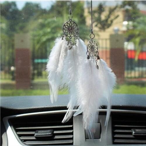 Car Interior Ornament Dream Catcher Beautiful Goddess Rearview Mirror Pendant Decoration Car Interior Accessories