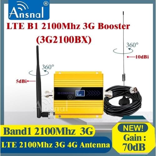 2100Mhz GSM Repeater 2G 3G 4G Cellular Signal Amplifier LTE2100Mhz 4G Cellular Amplifier GSM 2100 Mobile Signal Booster Repeater