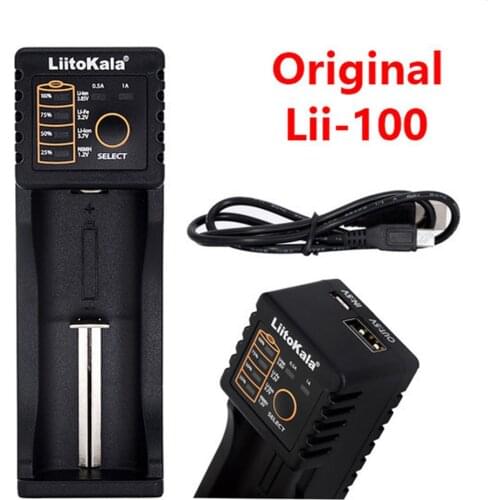 Liitokala Lii-100 Battery Charger for 18650 26650 4.35V / 3.2V / 3.7V / 1.2V Rechareable Battery