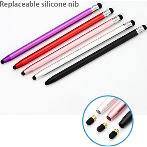 10 Colors double head Round Dual Tips Capacitive Stylus Touch Screen Drawing Pen
