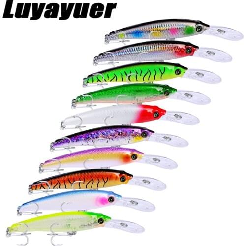 10PCS Minnow Fishing Lure 19.5cm 46.5g Big Crankbait Artificial Bait Peche Bass Plastic Wobblers Carp lures Accessories