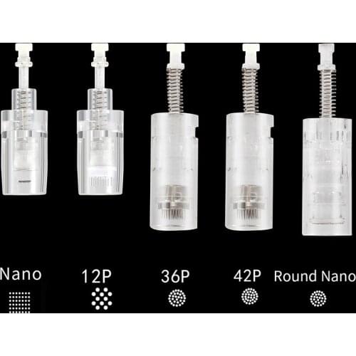 12/36/46 Tattoo Needle Microneedles Disposable Safety Pen Needle Bayonet Nano Cartridge For Auto Micro Needle Tip Eyebrows Lips