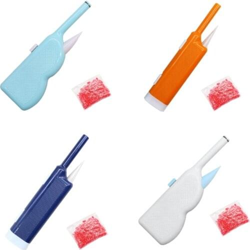 Earthworm Bait Lure Bloodworm Clip Device with Rubber Bands Portable ABS Fishing Tackle Accessory