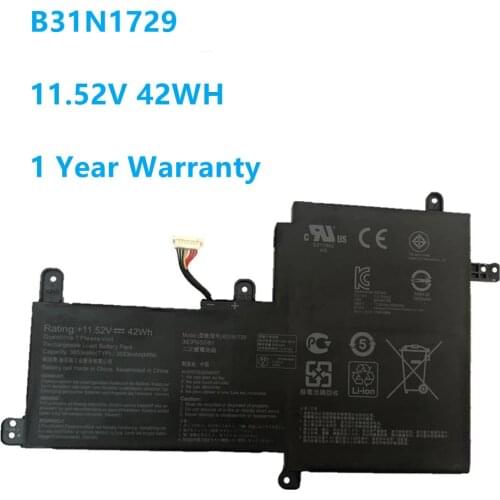 B31N1729 Laptop Battery For ASUS VIVO BOOK S15 S530U S530UA S530UN X530FN X530FN-1A X530FN-1B B31N1729 11.52V 42WhH