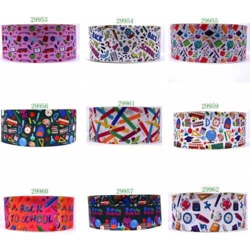 Free shipping 10 yards cartoon printed grosgrain ribbon 29953