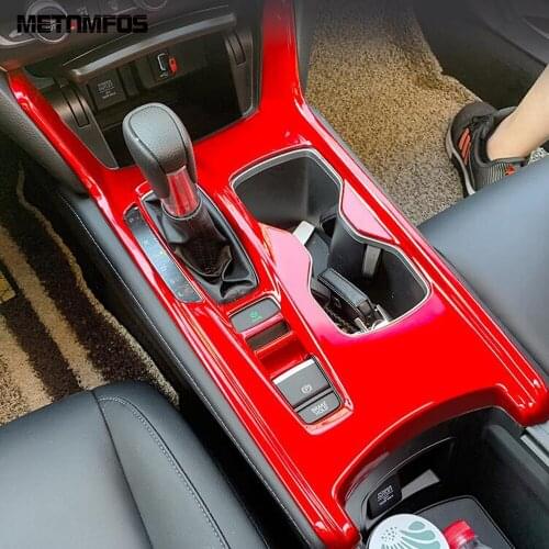 For Honda Accord 2018 2019 2020 Carbon Fiber Gear Shift Box Cover Trim Molding Decoration Frame Interior Accessories Car Styling