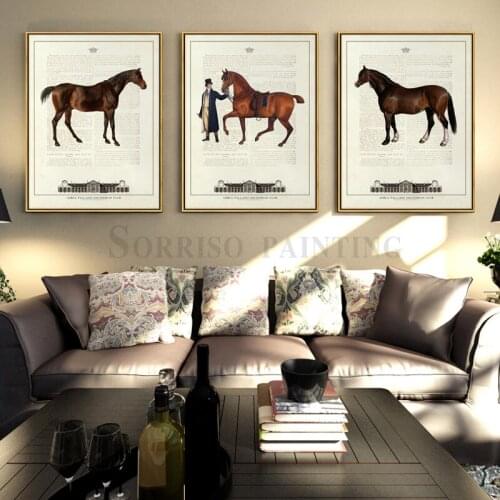 Europe Classical Horse Canvas Painting Wall Art Corridor Posters And Prints Hallway Pictures For Living Room Home Study Decor