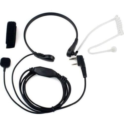 2 Pin PPT baofeng Headset Throat Microphone For uv 5r baofeng uv-5r BF-888S Kenwood Accessories Radio Walkie Talkie Throat Mic