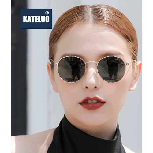 Женские солнцезащитные  круглые очки KATELUO China At AliExpress