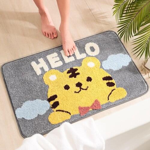 New Cartoon Bathroom Non-slip Mat Double Layer Process Bathroom Carpet Super Fast Water Absorption High Quality Home Door Mat