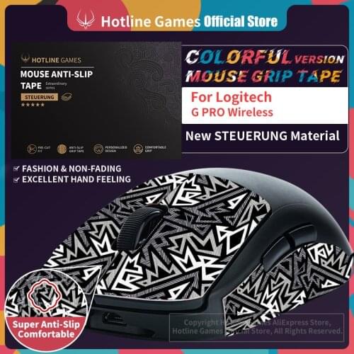 Hotline Games Mouse Grip Tape for Logitech G PRO Wireless GWP Gaming Mouse Anti-slip Tape [Color-Ice Peak]
