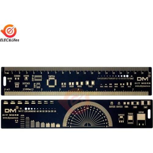 20CM PCB Ruler For Electronic Engineers For Arduino Fans PCB Reference Ruler PCB Packaging Units
