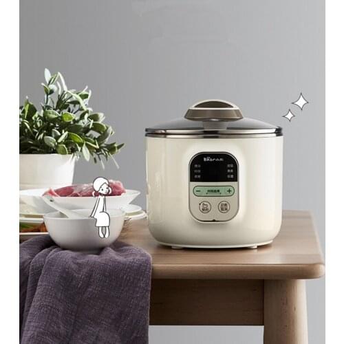 Bear 220V Slow Cooker 1.2L Electric Baby Porridge Cooking Machine Electric Stewing Pot Machine Multi Cooker Birds Nest Stew Pot