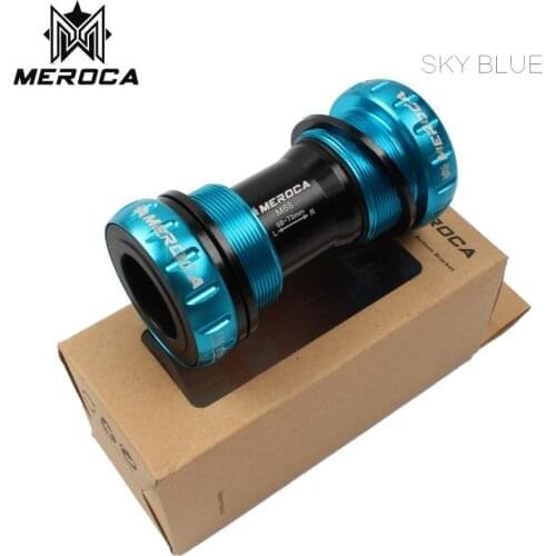 MEROCA Mountain Bike BB Steel Bearing Screw-in Center Axle Bicycle Integrated Hollow Bottom Bracket