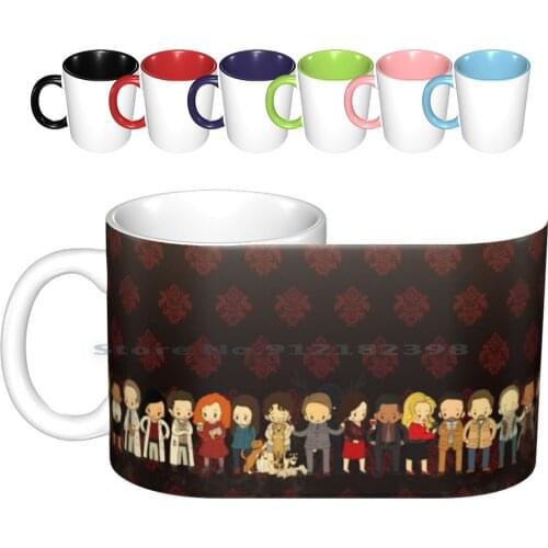 Tiny Hannibal Ceramic Mugs Coffee Cups Milk Tea Mug Hannibal Nbc Cute Chibi Horror Nbc Hannibal Creative Trending Vintage Gift