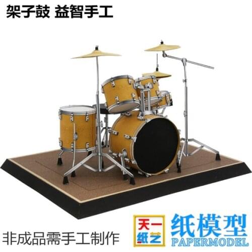 3-D Paper Model Of Percussion Music Of Shelf Drum