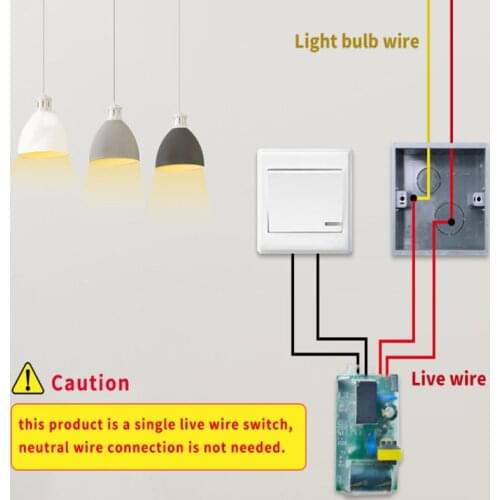 EWeLink WIFI Light Switch Module 180-240V Smart Home DIY Single Live Wire Switch Module For Alexa Google Home Speaker Control