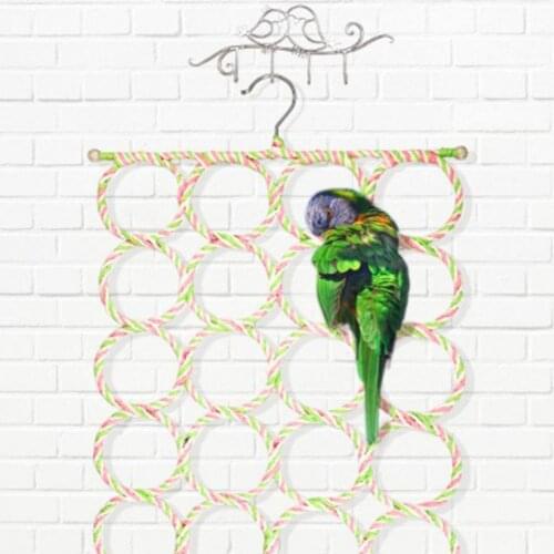 Practical Bird Climbing Net Foldable Cozy Bite Resistant Moisture-proof Conure African Gray Cockatoos Climbing Net for Parrot