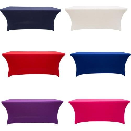 10PCS/Lot Rectangular Stretching Tablecloth Spandex Lycra 220G Polyester Table Cloth tafelkleed table cover tapetes nappe
