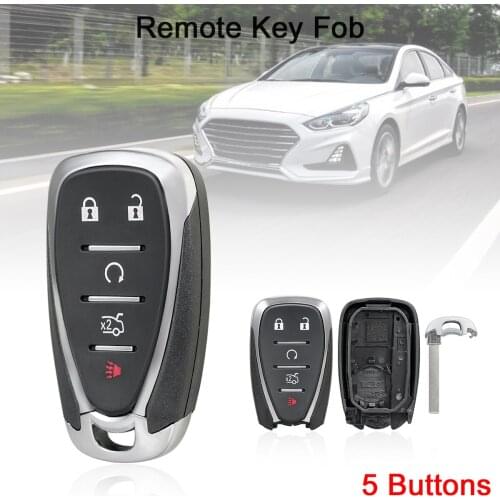 5 Buttons Remote Key Shell Replacement Auto Keys Fob Body Housing Keyless Entry Transmitter for Chevrolet Cruze Malibu Camaro