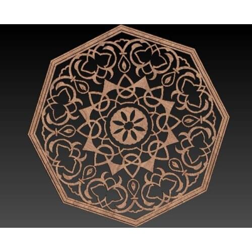 Hollow out flower carving 3D model relief for cnc 3D carved figure sculpture machine in STL file 3D furniture decoration Decor