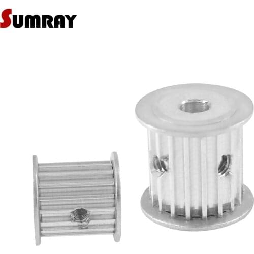 SUMRAY 3M 20T Timing Pulley 4/5/6/6.35/8/10/12mm Bore Timing Belt Pulley 16mm Belt Width 3mm Pitch For HTD 3M Timing Belts 2PCS