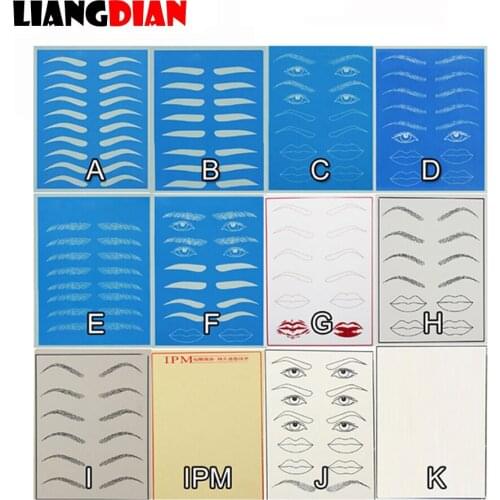 3D Silicone Permanent Makeup Tattoo Training Practice Fake Skin Blank Eye Lips Face For Microblading Tattoo Machine Beginner