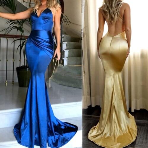 Evening Dresses For Women Clothing 2021 Summer Camisole Wedding Dress Mermaid Sexy Backless Long Party Dress For Female Vestidos