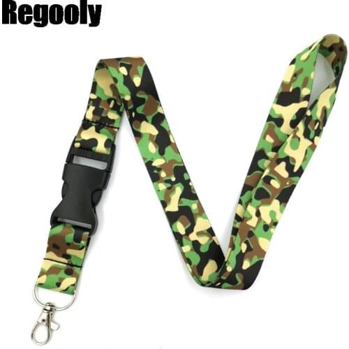 Classic camouflage pattern Neck keychain necklace Anime Cartoon Neck Strap Lanyard ID badge holder Keychain Lanyards gifts
