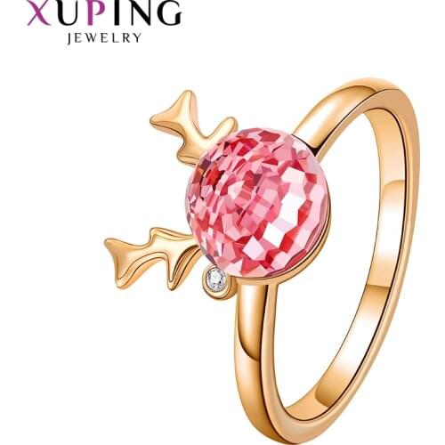 Xuping Jewelry Fashion Animal Shaped Lovely Crystals Rings for Girlfriend Romantic Birthday Party Gift 10030
