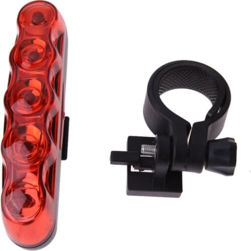 5 LED Bicycle Rear Light Safety Red Tail Light Back Strip Lamp Waterproof Anti-shock bike light bike accessories