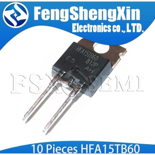10Pcs HFA15TB60 TO-220-2 15A 600V fast recovery diode