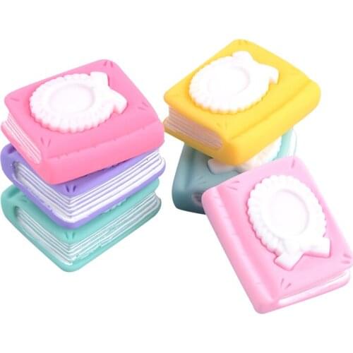 24Pcs 26mm Kawaii Resin Simulation Cartoon Fairy Tale Book DIY Crafts Mobile Phone Shell Materials Scrapbooking Hair Accessories