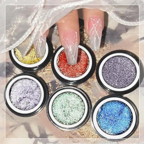 4g Nail Wiredrawing Glue Spider-Wire Shape Rhinestone Drill Multiple Colors Elastic Manicure Wire Painting Gel for Salon