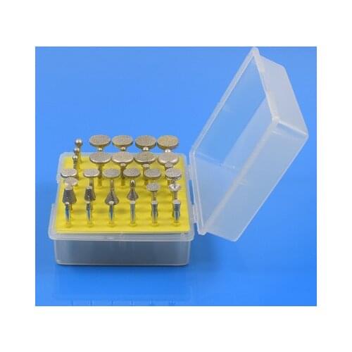 50Pcs/set Dremel Accessories Diamond Grinding Heads Sanding Needles Coated Grinding Rod 3mm Burrs Bur Bit for Dremel Rotary Tool