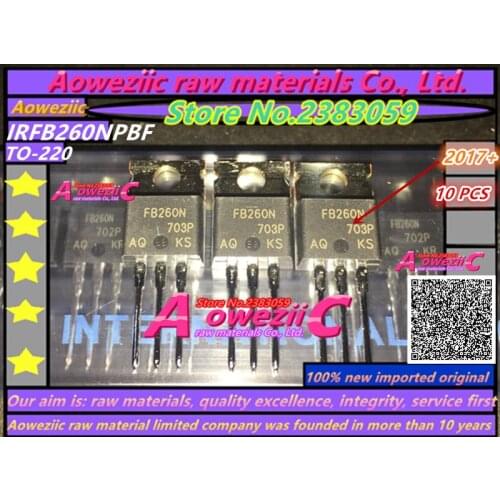 Aoweziic 2017+ 100% new imported original IRFB260N IRFB260NPBF IRFB260 TO-220 N channel fet 200V 56A